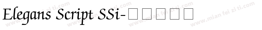 Elegans Script SSi字体转换